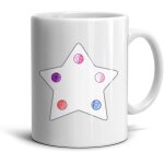 Stevenunive. rsestargem mug tasses a caf solides tasses en cramique pour ecole de th porcelaine blanche ...