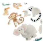 Stickers 3d animaux safari - artemio - pour enfant � partir de 3 ans - 11 stickers puffies