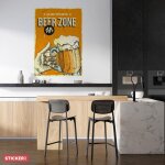 Sticker affiche pub beer zone xxl (hauteur 181cm, largeur 128cm)