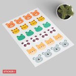 Sticker animaux adorables