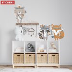 Stickers animaux indien s (largeur 60cm, hauteur 28cm)