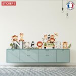 Stickers animaux de safari xl (largeur 91cm, hauteur 98cm)