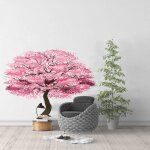 Sticker arbre japonais s (largeur 38cm, hauteur 28cm)
