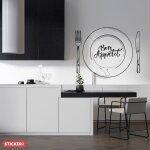 Sticker assiette bon app�tit xxl (hauteur 128cm, largeur 166cm)