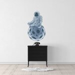 Sticker astronaute m?ditation m (hauteur 58cm, largeur 35cm)