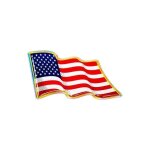 Sticker autocollant 3d drapeau flottant usa, 78 x 40 mm