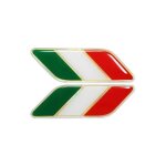 Sticker autocollant 3d drapeaux italie inclin�s, droit et gauche, 90 x 28 mm