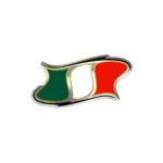 Autocollant 3d - oem - drapeau italie - r�sine transparente - 71 x 34 mm - couleurs vives