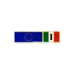 Sticker autocollant 3d plaque drapeau italie  i  europe, 110 x 27 mm
