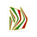 Sticker autocollants d�coratifs drapeau italie, table 12 x 9. 5 cm