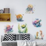 Sticker ballet marin aquarelle xxl (largeur 199cm, hauteur 128cm)