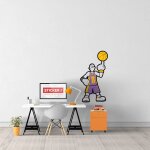 Sticker basketteur s (hauteur 38cm, largeur 20, 5cm)