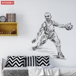 Sticker basketteur street xl (largeur 93, 5cm, hauteur 98cm)