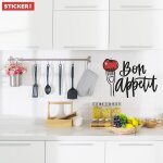Sticker bon app?tit fourchette xl (largeur 98cm, hauteur 72cm)