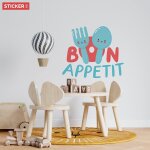 Sticker bon app�tit mignon xxl (hauteur 128cm, largeur 152cm)