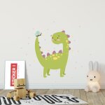Sticker brachiosaure kawaii xl (hauteur 98cm, largeur 85cm)