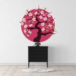 Sticker cerisier japon xxl (largeur 128cm, hauteur 132, 5cm)