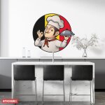 Sticker chef belge m (hauteur 57cm, largeur 58cm)