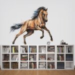 Sticker cheval galop aquarelle xl (largeur 98cm, hauteur 87cm)