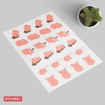 Sticker cochon adorable