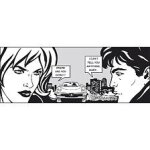 Sticker d�coratif pour t�te de lit, bande dessin?e suspense, 160 cm x 60 cm