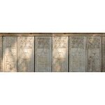 Sticker d?coratif pour t?te de lit, photo de gravures de papouasie d?cor typique et ancien, 83 cm x 160 ...