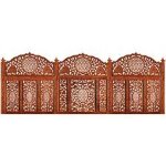 Sticker d�coratif pour t�te de lit, reproduction d'une t�te de lit ouzbek en bois magnique, 160 cm x ...