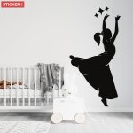 Sticker danse classique dessin m (hauteur 58cm, largeur 30cm)