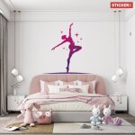 Sticker danseuse etoile xxl (hauteur 128cm, largeur 128cm)