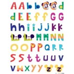 Sticker / d�cor mural auto - adh�sive - ag design - alphabet mickey mouse - bleu - enfant - 65x85cm
