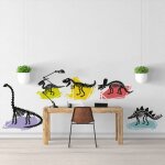 Stickers dinosaures cristaux s (hauteur 38cm, largeur 41cm)