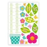 Sticker enfant fleurs - 70 x 50 cm - multicolore