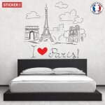 Sticker paris esquisse s (largeur 38cm, hauteur 35cm)