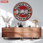 Sticker fitness club vintage xxl (hauteur 128cm, largeur 128cm)
