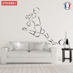 Sticker footballeur tir s (largeur 38cm, hauteur 34cm)