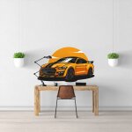 Sticker ford mustang orange m (largeur 90cm, hauteur 56cm)