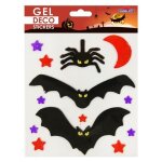 Stickers gel halloween - chauves - souris - mixte - 5 ans - noir - enfant
