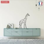 Sticker girafe g?om?trique xl (hauteur 98cm, largeur 77cm)