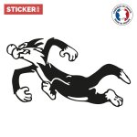 Sticker grosminet run xl (largeur 98cm, hauteur 55cm) inverse