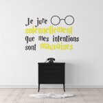 Sticker harry potter intentions mauvaise s (largeur 38cm, hauteur 25cm)
