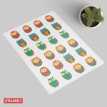 Sticker hiboux color�s