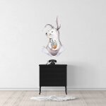 Sticker lapin blanc s (largeur 22cm, hauteur 38cm)