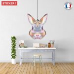 Sticker lapin origami m (hauteur 58cm, largeur 46cm)
