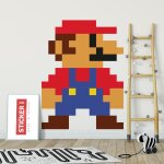 Sticker mario pixel art xl (hauteur 98cm, largeur 74cm)