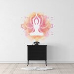 Sticker meditation aquarelle xl (largeur 98cm, hauteur 89cm)