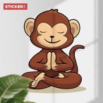 Sticker meditation singe m (hauteur 58cm, largeur 48cm)