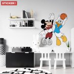 Sticker mickey mouse donald duck basket xxl (hauteur 146, 5cm, largeur 128cm)