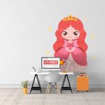 Sticker mini princesse m (hauteur 58cm, largeur 49cm)