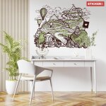 Sticker montagne bouddha xxl (largeur 163cm, hauteur 128cm)