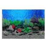 Sticker mural 3d double face pour aquarium ¿ fond d'aquarium etanche pour une superbe d�coration sous ...